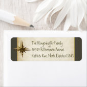 控えエレガント目なクリスマスのモチーフパーソナライズされた ラベル (インサイチュ)