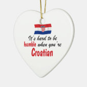 控え目なクロアチア セラミックオーナメント (左)