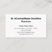 控え目なヘルスケアの専門家の名刺 名刺 (正面)