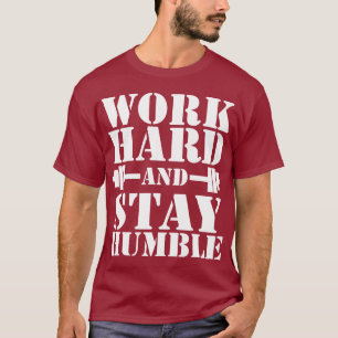 控え目な仕事の堅い滞在-ダンベル Tシャツ