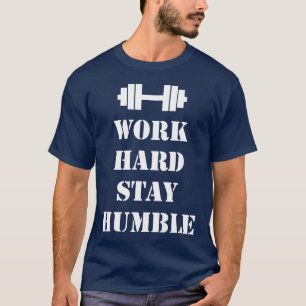 控え目な仕事の堅い滞在-ダンベル Tシャツ