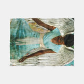 控え目な天使 フリースブランケット (正面(横))