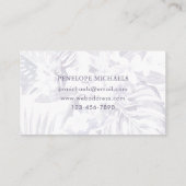 控え目のプラムとホワイトパーム離れの名刺 名刺 (裏面)