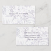 控え目のプラムとホワイトパーム離れの名刺 名刺 (正面/裏面)