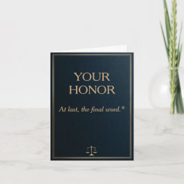 控訴までもがお祝い事 Funny Judge Congratulations Subject to カード