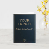 控訴までもがお祝い事 Funny Judge Congratulations Subject to カード (黄色い花)