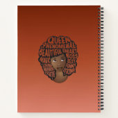 推奨する黒人女性、銅茶色 ノートブック (裏面)