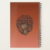 推奨する黒人女性、銅茶色 プランナー手帳 (裏面)