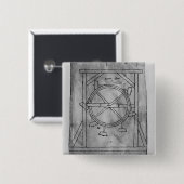 推定上永久運動の木槌および車輪 缶バッジ (正面&裏面)