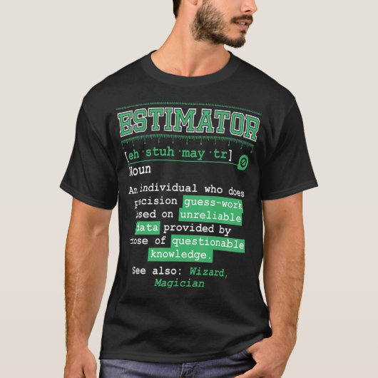 推定値推定計算ジョブ Tシャツ (正面)