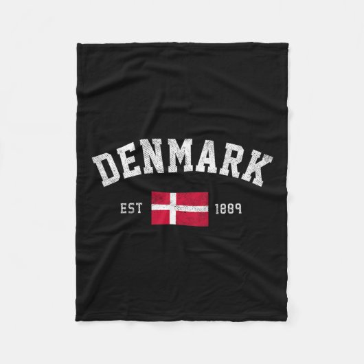 推定1889デンマーク国旗の独立記念日 フリースブランケット (正面)