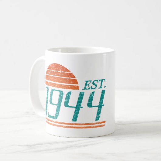 推定1944ヴィンテージ80歳 コーヒーマグカップ (正面左)