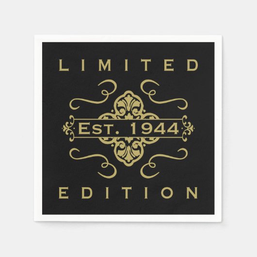 推定1944 80誕生日 スタンダードカクテルナプキン (正面)