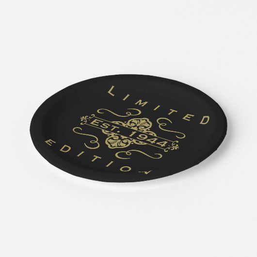 推定1944 80誕生日 ペーパープレート (アングル)