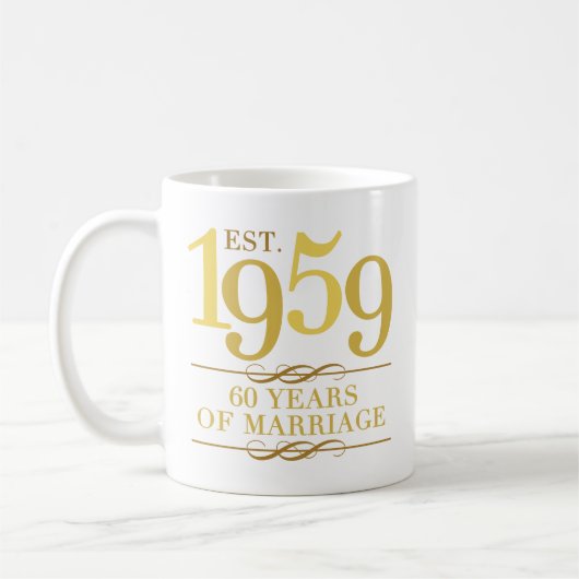 推定1959年結婚60周年 コーヒーマグカップ (左)