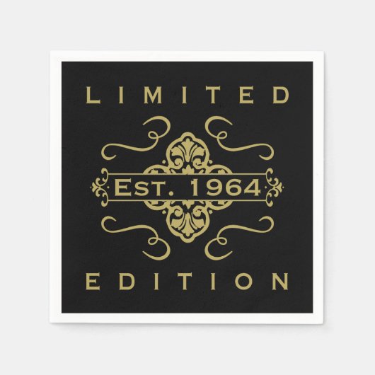 推定1964 60誕生日 スタンダードカクテルナプキン (正面)