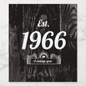 推定1966年ヴィンテージ年 ワインラベル (シングルラベル)