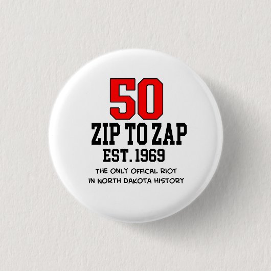 推定1969 Zip to Zap 50th Anniversaryボタン 缶バッジ (正面)