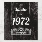 推定1972年ヴィンテージ ワインラベル (シングルラベル)