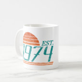 推定1974ヴィンテージ50歳 コーヒーマグカップ (正面左)
