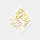 推定1994年25結婚周年 スタンダードカクテルナプキン (角)