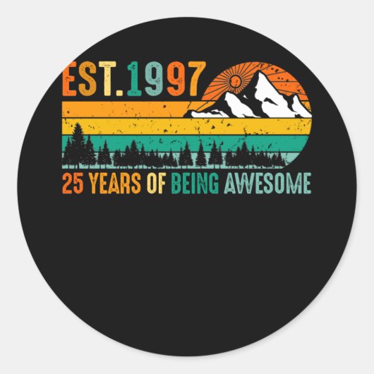 推定1997年25歳素晴らしヴィンテージ25日 ラウンドシール (正面)