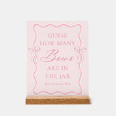 推測してね ピンクの弓はいくつ？ アクリルサイン (正面)