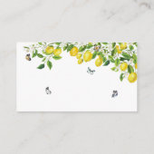 推測してね!レモンが何個あるかな? ブライダルシャワーの招待状 エンクロージャーカード (裏面)