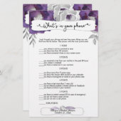 推測する誰+電話ゲーム,紫の灰色のフローラ3963 (正面/裏面)