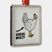 推測どんな鶏のお尻 メタルオーナメント (右)