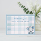 推測カウントゲームかわいいクマ少年ベイビーシャワーゲーム エンクロージャーカード (スタンド正面)