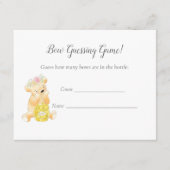 推測カウントゲームガールテディベアとビー エンクロージャーカード (正面)