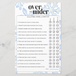 推測ゲームの下の小さな雪の結晶