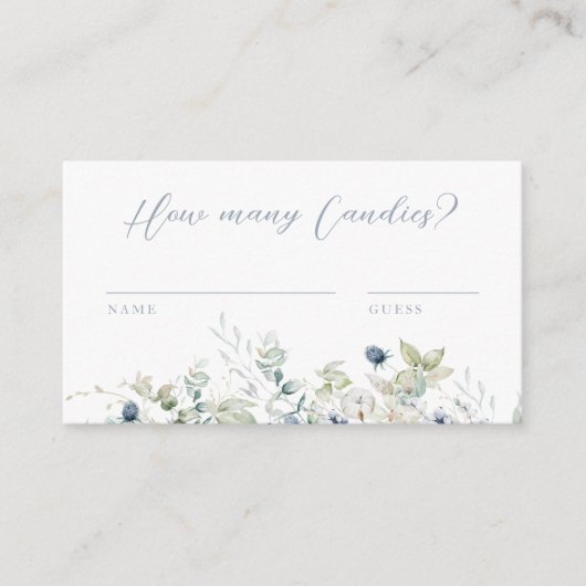 推測ゲームブライダルシャワーエンクロージャカード エンクロージャーカード (正面)