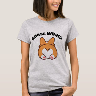 推測コーギお尻ユーモア Tシャツ