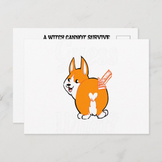 推測コーギお尻愛犬家 案内ポストカード (正面/裏面)