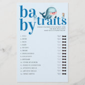 推測ベビーの機能シャワーゲーおもしろいムブルーホエールブルー チラシ (正面)