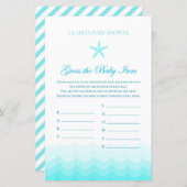 推測ベビーアイテム – ベビーシャワーゲーム (正面/裏面)