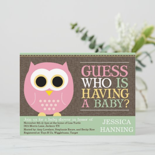 推測ベビーシャワーの招待状 招待状 (スタンド正面)