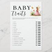 推測ベビートレイトガールシャワーゲームフェアリープリンセス チラシ (正面)