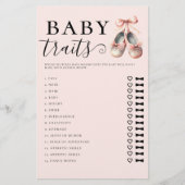 推測ベビー機能シャワーゲームバレリーナシューズ チラシ (正面)