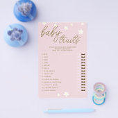 推測ベビー機能シャワーゲームBohoデイジーピンク チラシ (シングル)