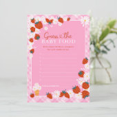 推測ベビー食べ物ベリー甘い赤ちゃんシャワーゲームカード 招待状 (スタンド正面)