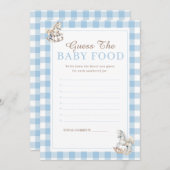 推測ベビー食品ロッキングハズベビーシャワーゲームカード 招待状 (正面/裏面)