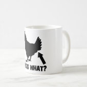 推測何か。 鶏のお尻のマグ コーヒーマグカップ (正面右)