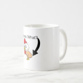 推測何か。 鶏のお尻! おもしろい コーヒーマグカップ (正面右)