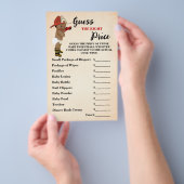 推測適正価格オウム消防士ベビーシャワーゲーム チラシ (ハンドル)