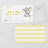 推測：ジャーに入ったピーナッツの数　ベビーシャワー　誕生日ゲーム エンクロージャーカード (正面/裏面)