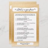 推測+電話ゲーム,金ゴールドブライダルシャワー3982 (正面/裏面)