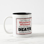 推理小説作家の警告のマグ ツートーンマグカップ (左)